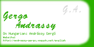 gergo andrassy business card