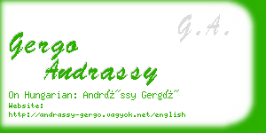 gergo andrassy business card